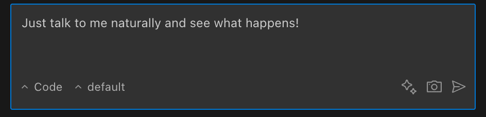 Typing a request in Hull Code